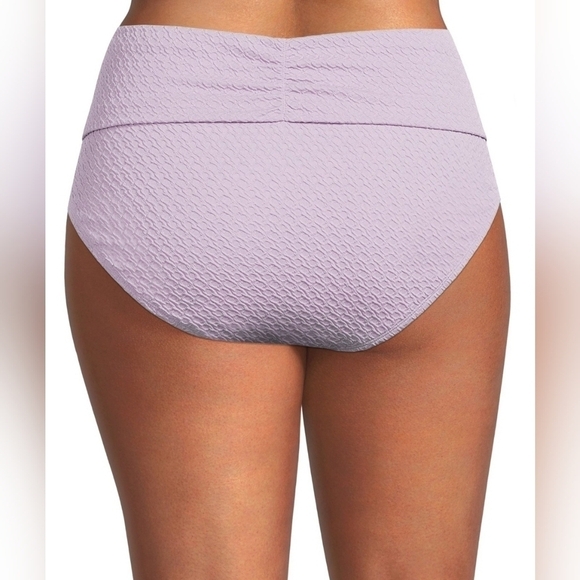 Time & Tru Women’s Textured Ruched Swim Bottoms Size 3X 24-26W NWT Purple - Picture 2 of 8